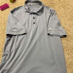 Gray Adidas golf polo